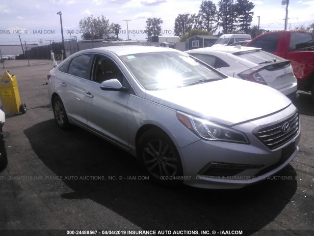 5NPE24AA8FH134586 - 2015 HYUNDAI SONATA ECO SILVER photo 1