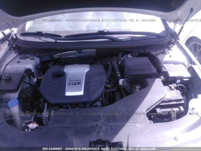 5NPE24AA8FH134586 - 2015 HYUNDAI SONATA ECO SILVER photo 10