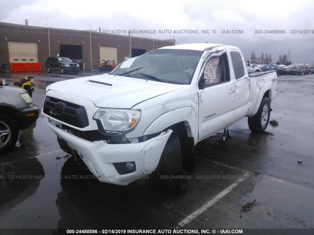 5TFTU4GN1FX070259 - 2015 TOYOTA TACOMA PRERUNNER ACCESS CAB WHITE photo 2