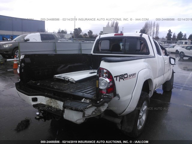 5TFTU4GN1FX070259 - 2015 TOYOTA TACOMA PRERUNNER ACCESS CAB WHITE photo 4