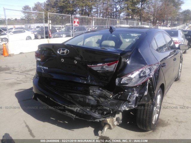 5NPD84LF8JH265593 - 2018 HYUNDAI ELANTRA SEL/VALUE/LIMITED BLACK photo 6