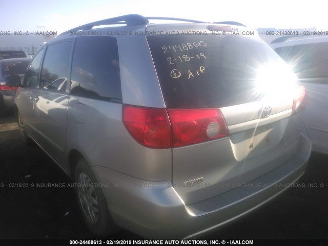 5TDZK23CX7S043352 - 2007 TOYOTA SIENNA CE/LE SILVER photo 3