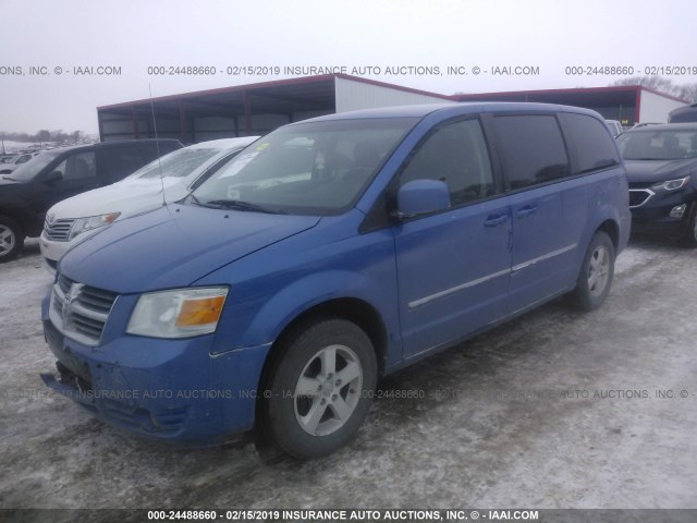 2D8HN54P98R620146 - 2008 DODGE GRAND CARAVAN SXT BLUE photo 2