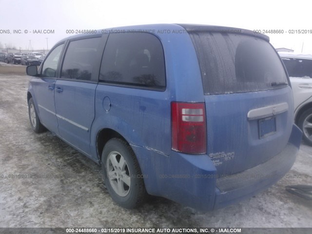 2D8HN54P98R620146 - 2008 DODGE GRAND CARAVAN SXT BLUE photo 3