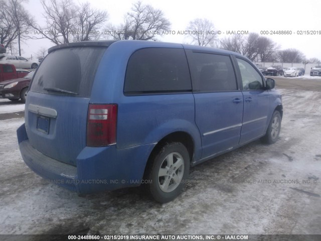 2D8HN54P98R620146 - 2008 DODGE GRAND CARAVAN SXT BLUE photo 4