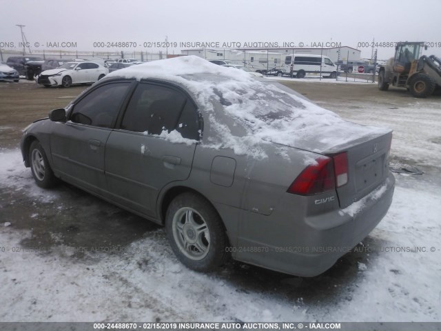 JHMES96655S009755 - 2005 HONDA CIVIC HYBRID BROWN photo 3