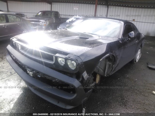 2C3CDYAG4DH683385 - 2013 DODGE CHALLENGER SXT BLACK photo 2