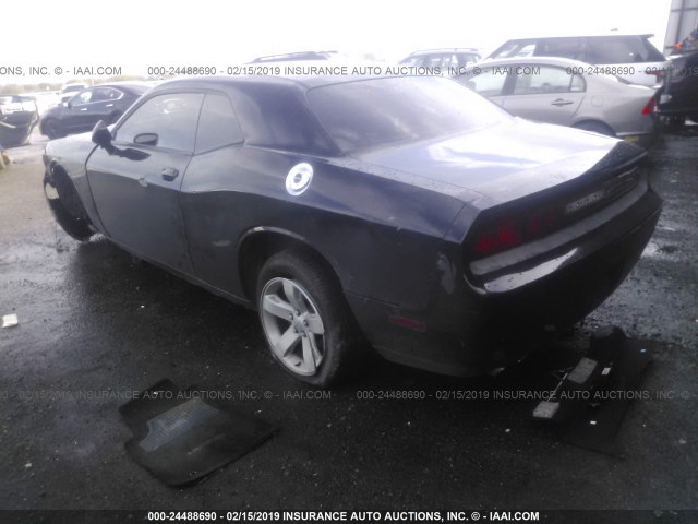 2C3CDYAG4DH683385 - 2013 DODGE CHALLENGER SXT BLACK photo 3