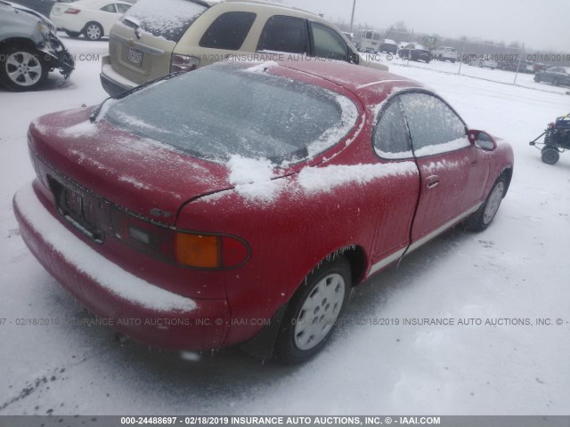 JT2ST87N3L0051487 - 1990 TOYOTA CELICA GT RED photo 4