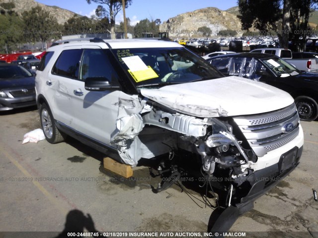 1FM5K7D80FGB40196 - 2015 FORD EXPLORER XLT WHITE photo 1