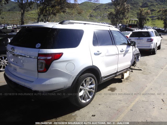 1FM5K7D80FGB40196 - 2015 FORD EXPLORER XLT WHITE photo 4