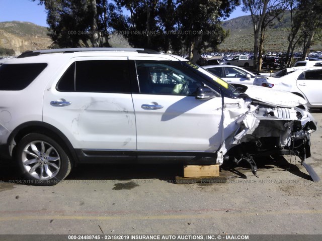 1FM5K7D80FGB40196 - 2015 FORD EXPLORER XLT WHITE photo 6