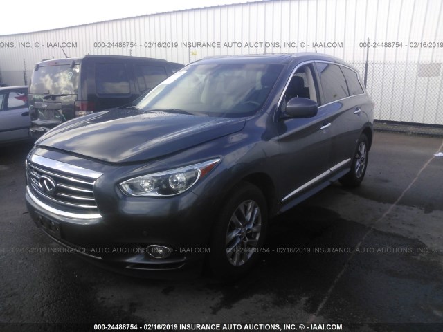 5N1AL0MM1DC332280 - 2013 INFINITI JX35 GRAY photo 2