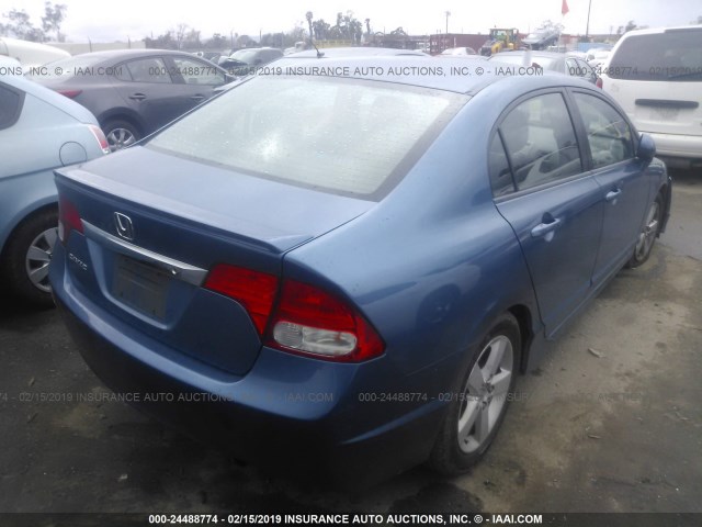 2HGFA1F60BH539775 - 2011 HONDA CIVIC LX-S BLUE photo 4