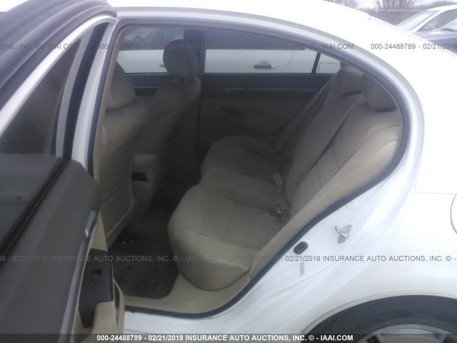 JHMFA36297S022917 - 2007 HONDA CIVIC HYBRID WHITE photo 8