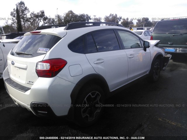 JF2GPAGC7E8246201 - 2014 SUBARU XV CROSSTREK 2.0 LIMITED WHITE photo 4