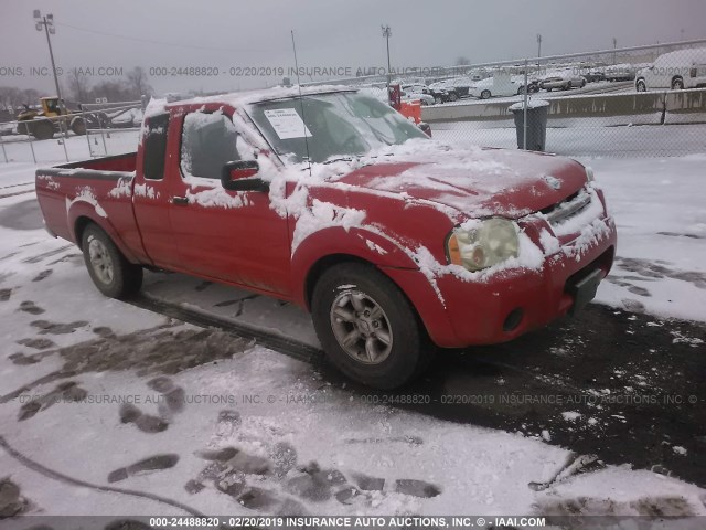 1N6DD26T14C406762 - 2004 NISSAN FRONTIER KING CAB XE RED photo 1