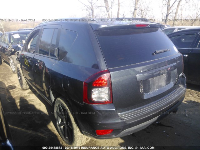 1C4NJCEA4ED538075 - 2014 JEEP COMPASS LATITUDE BLACK photo 3