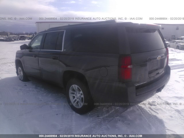 1GNSKHKC5HR169289 - 2017 CHEVROLET SUBURBAN K1500 LT BLACK photo 3