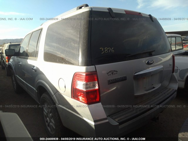 1FMJU1K51CEF45912 - 2012 FORD EXPEDITION LIMITED SILVER photo 3