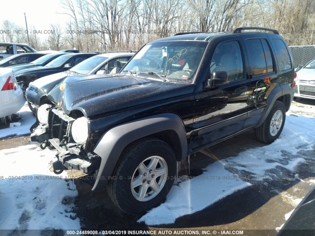 1J4GL48K43W629730 - 2003 JEEP LIBERTY SPORT/FREEDOM BLACK photo 2