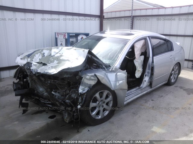 1N4BA41E97C806957 - 2007 NISSAN MAXIMA SE/SL SILVER photo 2