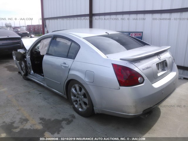 1N4BA41E97C806957 - 2007 NISSAN MAXIMA SE/SL SILVER photo 3