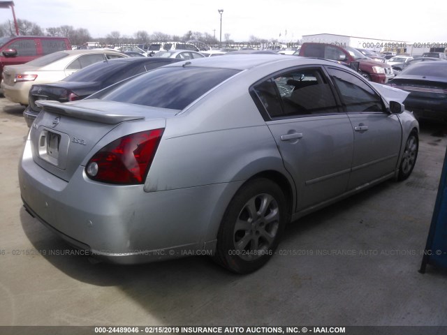 1N4BA41E97C806957 - 2007 NISSAN MAXIMA SE/SL SILVER photo 4