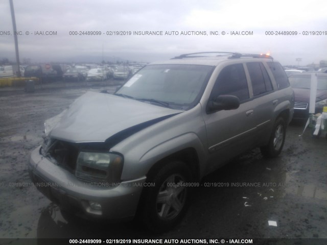 1GNDT13S022262238 - 2002 CHEVROLET TRAILBLAZER  GOLD photo 2