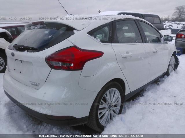 1FADP3N26FL298933 - 2015 FORD FOCUS TITANIUM WHITE photo 4