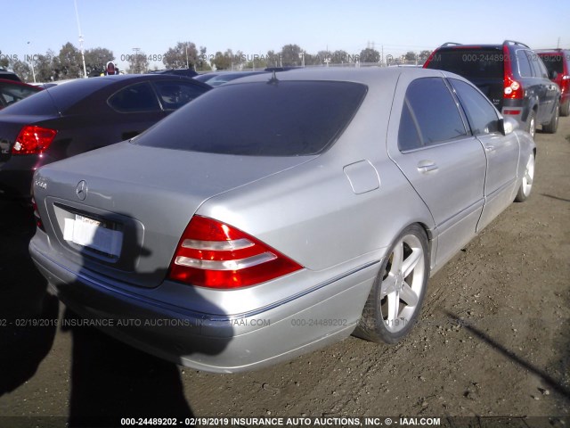 WDBNG75J11A153069 - 2001 MERCEDES-BENZ S 500 SILVER photo 4