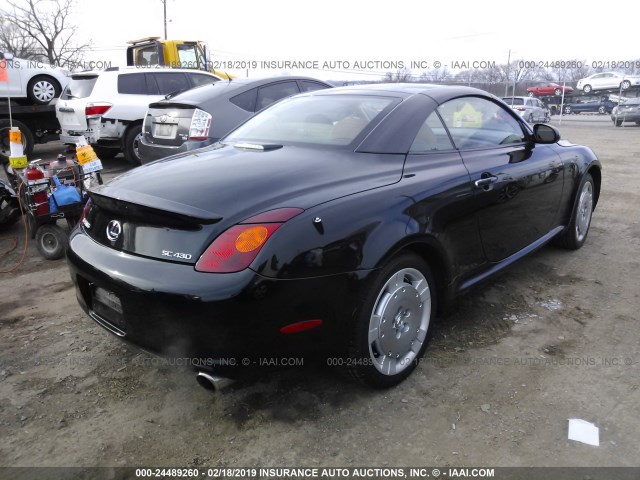 JTHFN48Y230036305 - 2003 LEXUS SC 430 BLACK photo 4