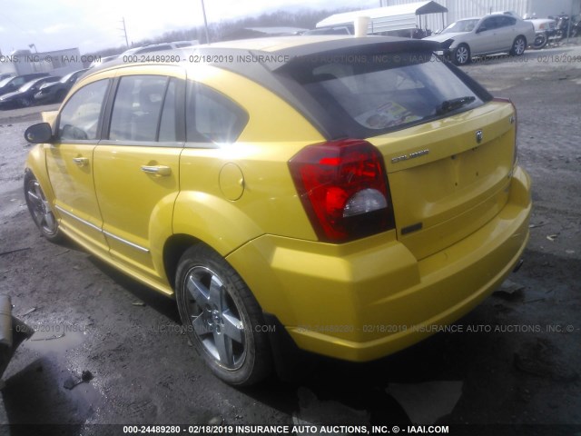 1B3HE78K47D534108 - 2007 DODGE CALIBER R/T YELLOW photo 3