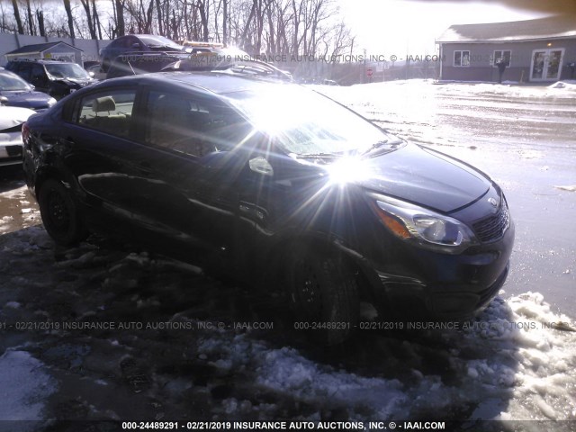 KNADM4A38D6176851 - 2013 KIA RIO LX BLACK photo 1