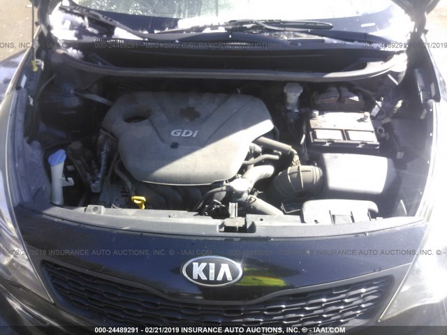 KNADM4A38D6176851 - 2013 KIA RIO LX BLACK photo 10