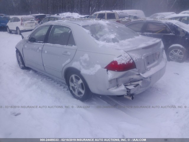 JHMCN36477C003589 - 2007 HONDA ACCORD HYBRID SILVER photo 3