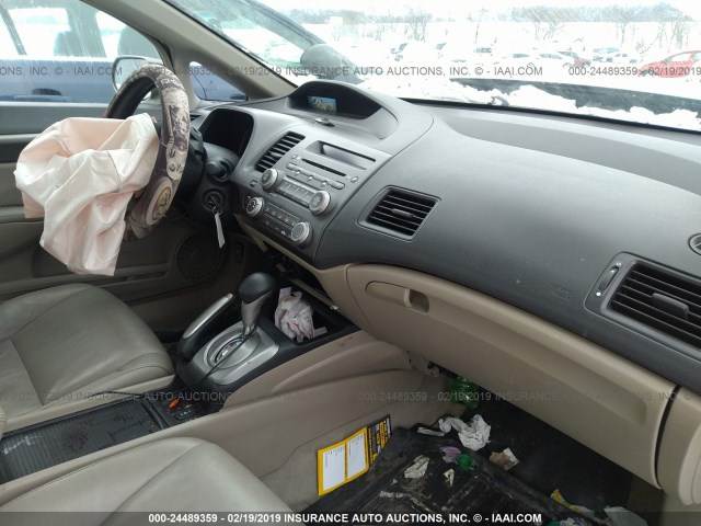 19XFA16909E007408 - 2009 HONDA CIVIC EXL ნაცრისფერი ფოტო 5