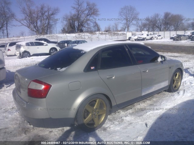 WAULC68E52A306662 - 2002 AUDI A4 1.8T QUATTRO TAN photo 4