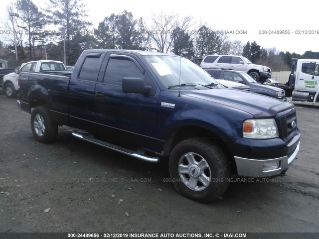 1FTRX14W14NC47415 - 2004 FORD F150 BLUE photo 1