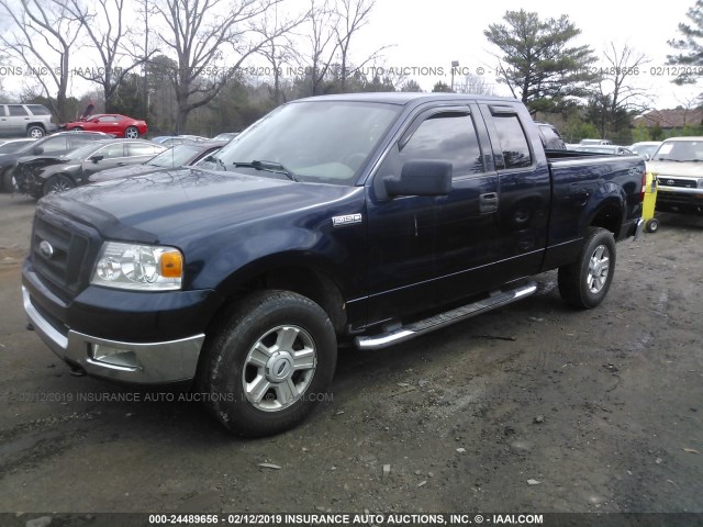 1FTRX14W14NC47415 - 2004 FORD F150 BLUE photo 2