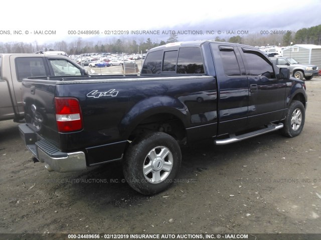 1FTRX14W14NC47415 - 2004 FORD F150 BLUE photo 4