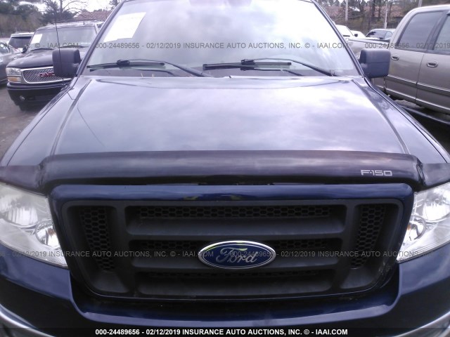 1FTRX14W14NC47415 - 2004 FORD F150 BLUE photo 6