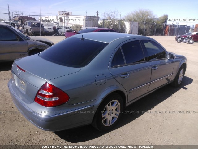 WDBUF56J76A789777 - 2006 MERCEDES-BENZ E 350 BLUE photo 4