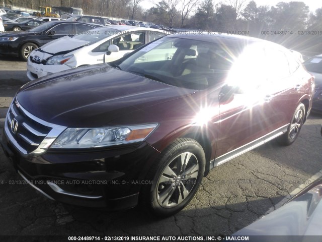 5J6TF2H51DL002765 - 2013 HONDA CROSSTOUR EXL MAROON photo 2