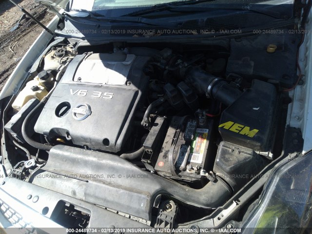 1N4BA41EX5C870079 - 2005 NISSAN MAXIMA SE/SL WHITE photo 10