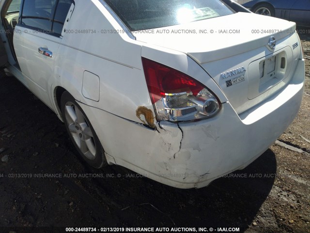 1N4BA41EX5C870079 - 2005 NISSAN MAXIMA SE/SL WHITE photo 6