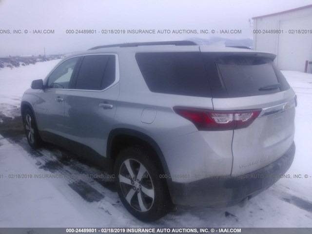 1GNEVHKW0KJ142439 - 2019 CHEVROLET TRAVERSE SILVER photo 3