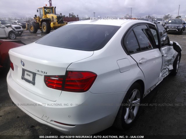 WBA3C1C55EK108592 - 2014 BMW 328 I SULEV WHITE photo 4