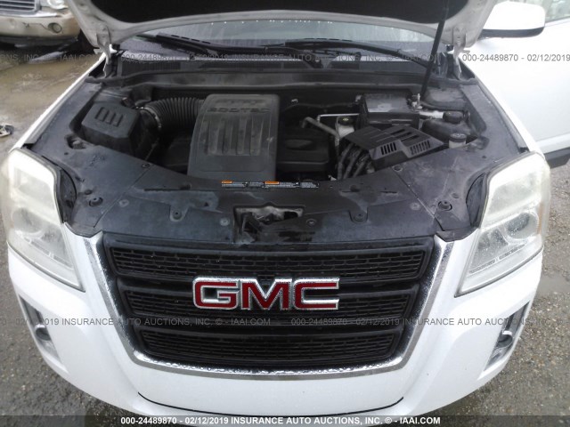 2GKALMEK6D6185136 - 2013 GMC TERRAIN SLE WHITE photo 10