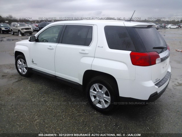 2GKALMEK6D6185136 - 2013 GMC TERRAIN SLE WHITE photo 3